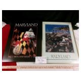 Maryland 2pc Framed Print & Wood 350th Anniv. Art