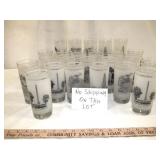 Texas Sesquicentennial 150th Anniv Glasses - 24pc