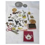 Vintage Small Collectibles in Cigar Box