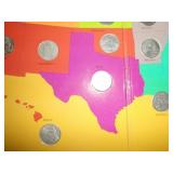 50pc 1st State Quarters Map Album with Coins