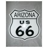 Arizona U.S. 66 Embossed Metal Route 66 Sign