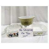 Vintage Pyrex Mixing Bowl & Corning Ware Cook Ware