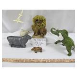 Animal Figure Menagerie - Lion, Elephants, Cow++