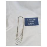 Sterling Silver Multi Strand Retro Necklace