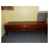Mid Century Chinese Rosewood 4 Drawer Coffee Table