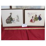 2pc Framed Cross-Stitch - Marilyn Leavitt-Imblum
