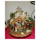 Thomas Kincade Following the Star Lighted Nativity
