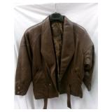 Vintage Jaqueline Ferrar Brown Leather Jacket Sz M