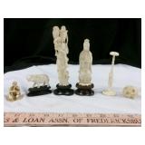 Vintage Bone & Composite Asian Figures & Accs