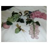 Mid Century Asian Carved Stone Fruit Selection