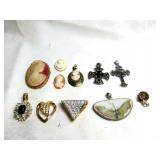 Vintage Pendants & Brooches - Cameos