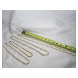 4pc Vintage Estate Pearl & Faux Pearl Necklaces