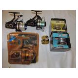 3pc Spin Cast Fishing Reels & Reel Parts