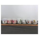 7pc Hazel Atlas Vintage Milk Glass Kid's Mugs
