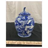 Vintage Chinoiserie Porcelain Ginger Jar