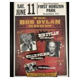 Willie Nelson & Bob Dylan Framed Concert Poster