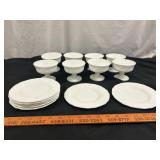 Indiana Glass Harvest Grape Milk Glass 15pc Set