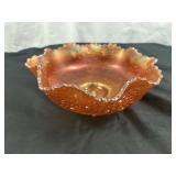 Fenton Orange Tree Marigold Carnival Glass Bowl