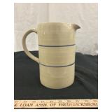 Marshall Pottery Blue Stripe Stone Ware Pitcher