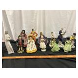 12pc Vintage to Antique Porcelain Figures