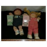 2pc Vintage Cabbage Patch Dolls w/ Adoption Papers