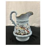 Antique 1830's Ridgway & Co Hand Painted Pitcher