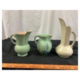 3pc Crown Devon Art Deco Ewer Jugs & Pitcher