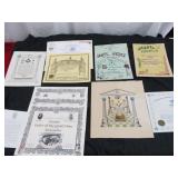 Masonic, Alzafar & Order of Eastern Star Ephemera