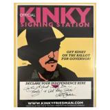 Kinky Friedman Autographed Texas Governer Poster
