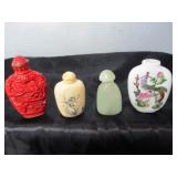4pc Vintage Asian Snuff Bottles