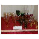 Art Glass Stemware Collection Sets, Pairs & Single