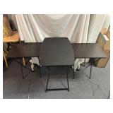 3pc - Wood Folding TV Trays & Folding Side Table