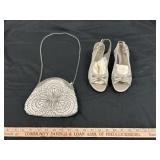 Lady's Sequined Clutch Purse & David Tate Shoes
