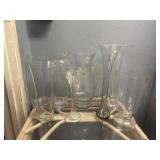8pc Large Size Glass Vases