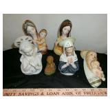 6pc Vintage Porcelain Madonna Half Busts & Plaques