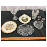 Vintage Collectibles Glass, Chokin Art, Porcelain