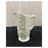 Westmoreland Milk Glass Paneled Grape 9' Pitcher