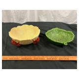Bordallo Pinheiro & Crown Devon Ceramic Bowls
