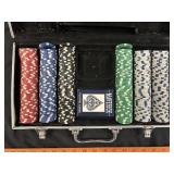 Poker Chip Set w/ Cards in Travel Case