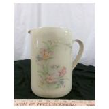 Mid Century Hand Painted Earthen Ware 9.5' Pitcher