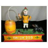 Vintage 'Trick Dog' Cast Iron Mechanical Bank