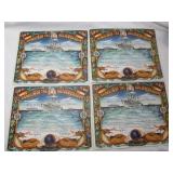 4pc 1950's US Navy Equator Crossing Certificates