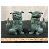 Pair of Okinawan Shisa Lion Statues Foo Dogs