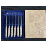 Riviera Germany Silver Inlay Steak Knife Set NOS