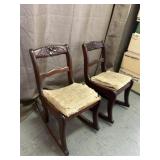 2pc Tell City Mahogany Roseback Child's Rockers
