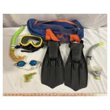 Snorkeling Gear in Carry Bag