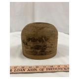 Antique Wood Millinery Mold - Hat Block