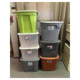 7pc Sterilite 18 Gallon Storage Totes with Lids