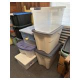 7pc Large & Mid Size Storage Totes with Lids