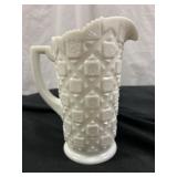 Westmoreland 'Old Quilt' Pattern Milk Glass Jug